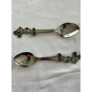 Vintage Walt Disney Mickey Mouse Stainless Steel Spoons By Bonny Japan